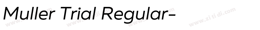 Muller Trial Regular字体转换